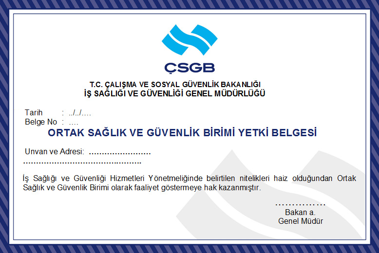 OSGB Yetki Belgesi